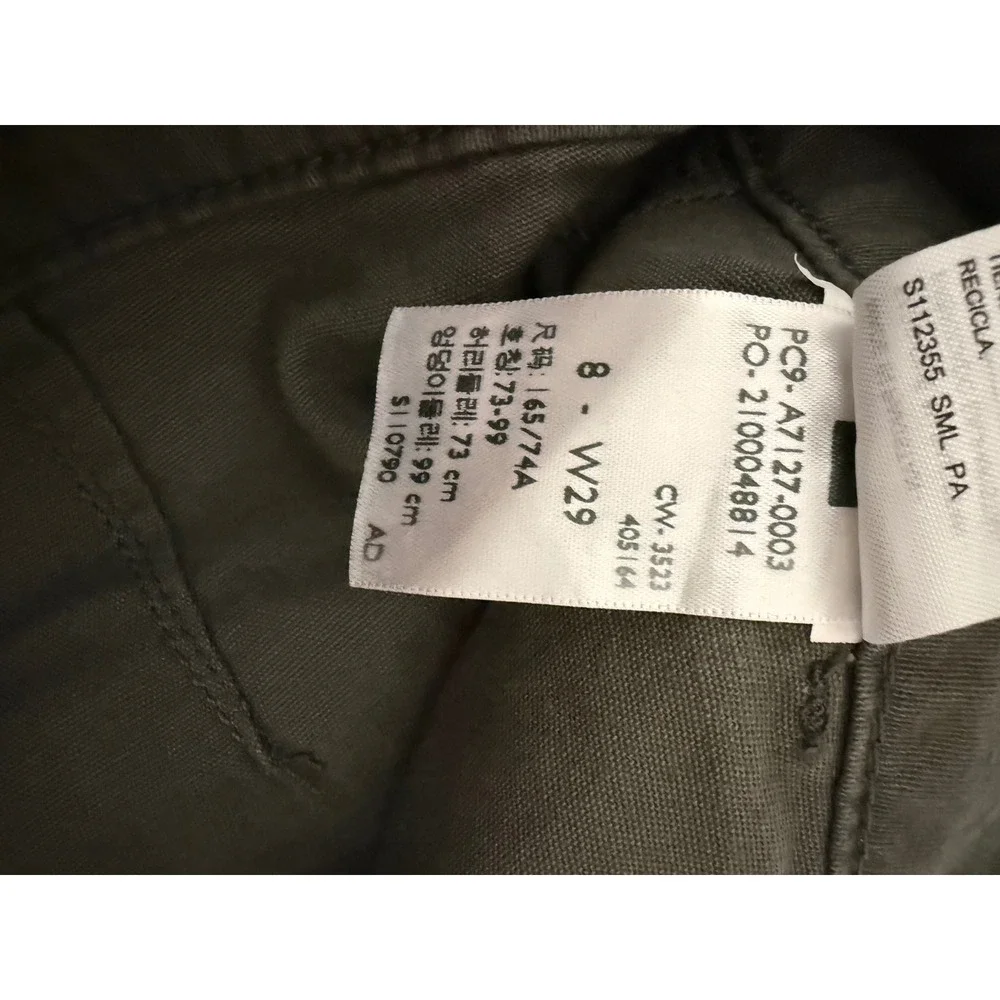 Signature Levi Strauss Womens Everyday Shorts Olive Green Twill Size 8 W29